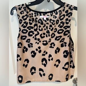 Naven Leopard Print Women's Top - Black and Tan